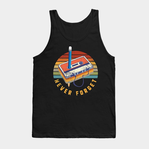 Never Forget Audio Cassette Tank Top by All-About-Words